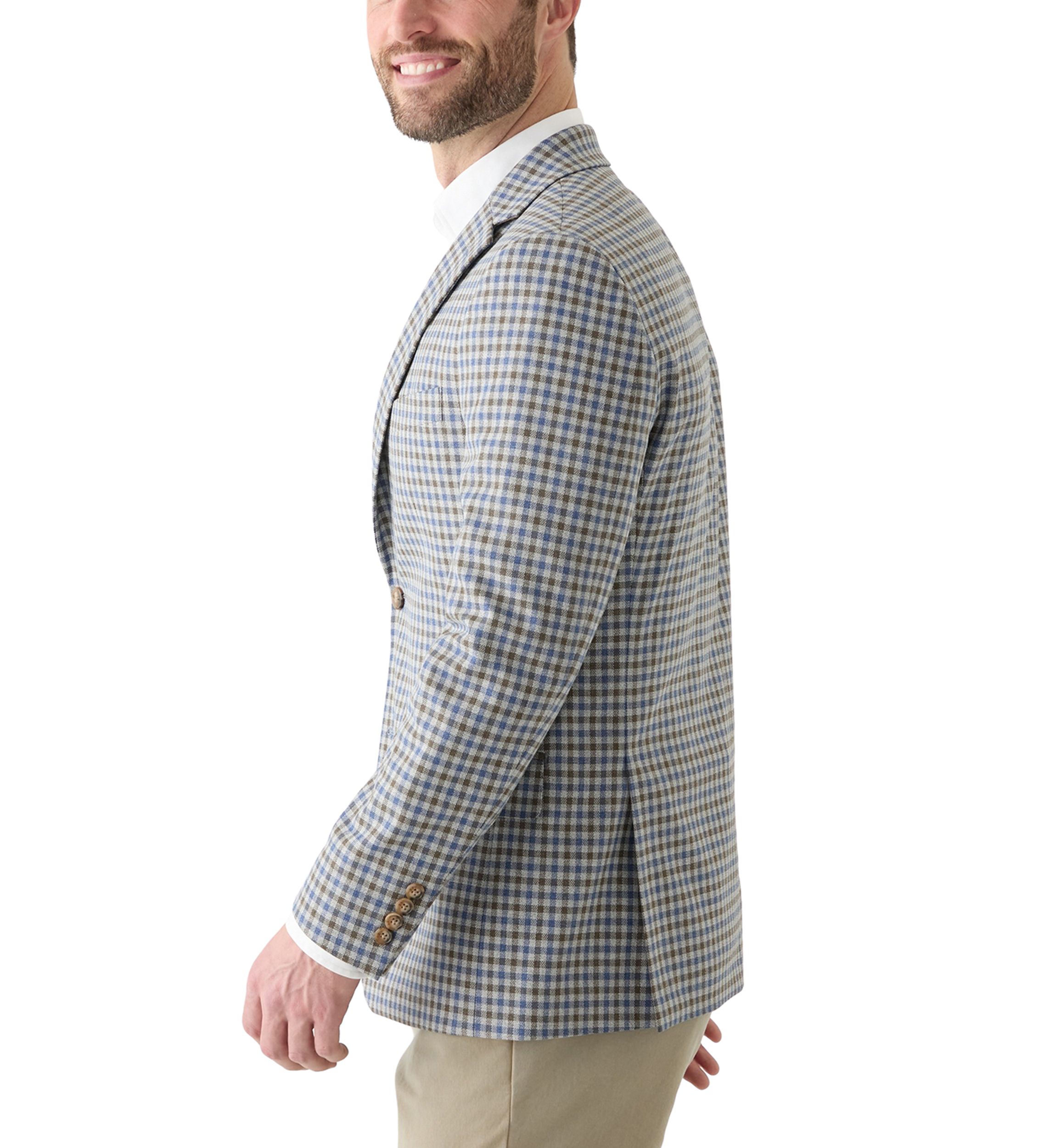 Single Breasted Check Print Blazer