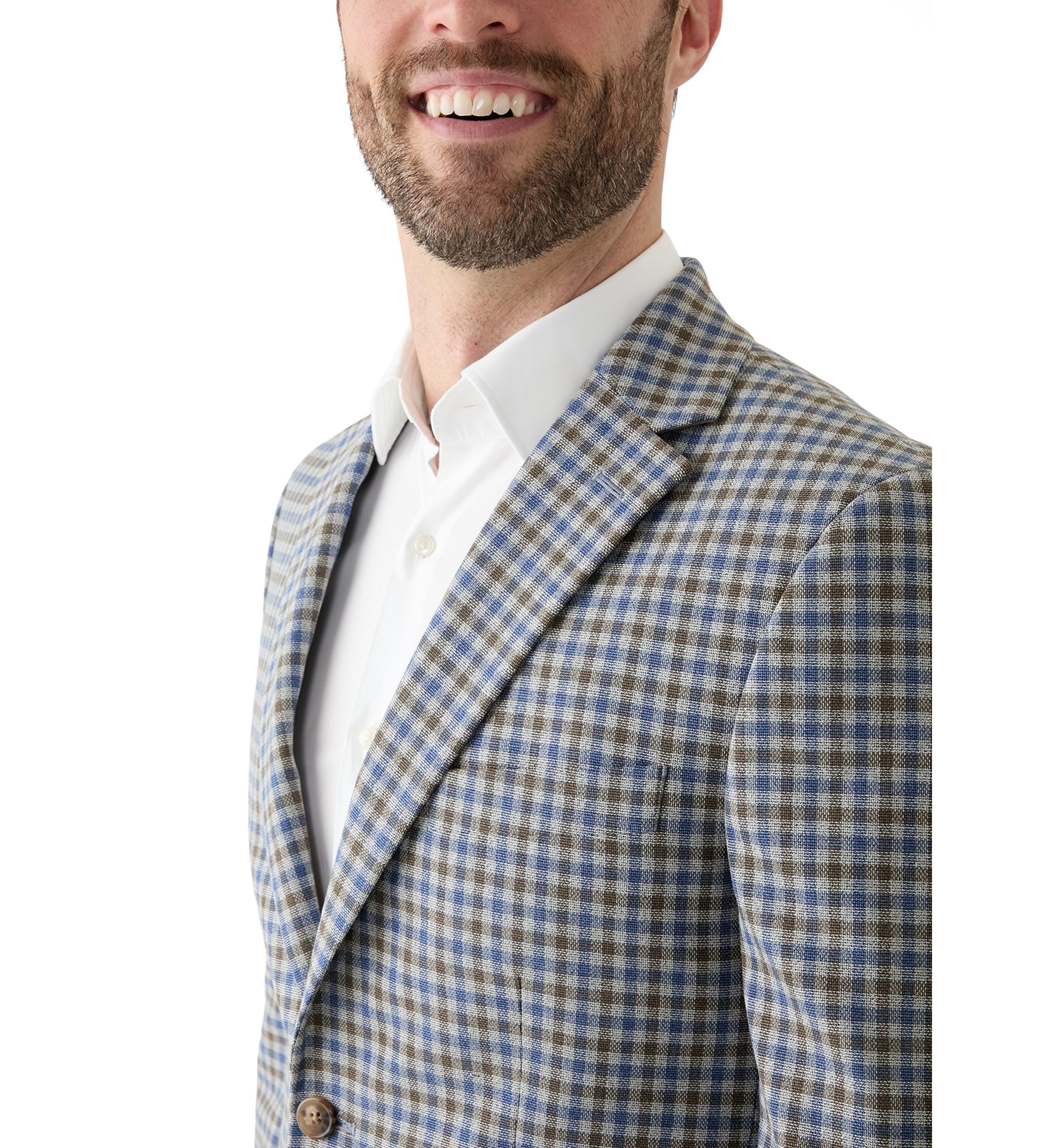 Single Breasted Check Print Blazer