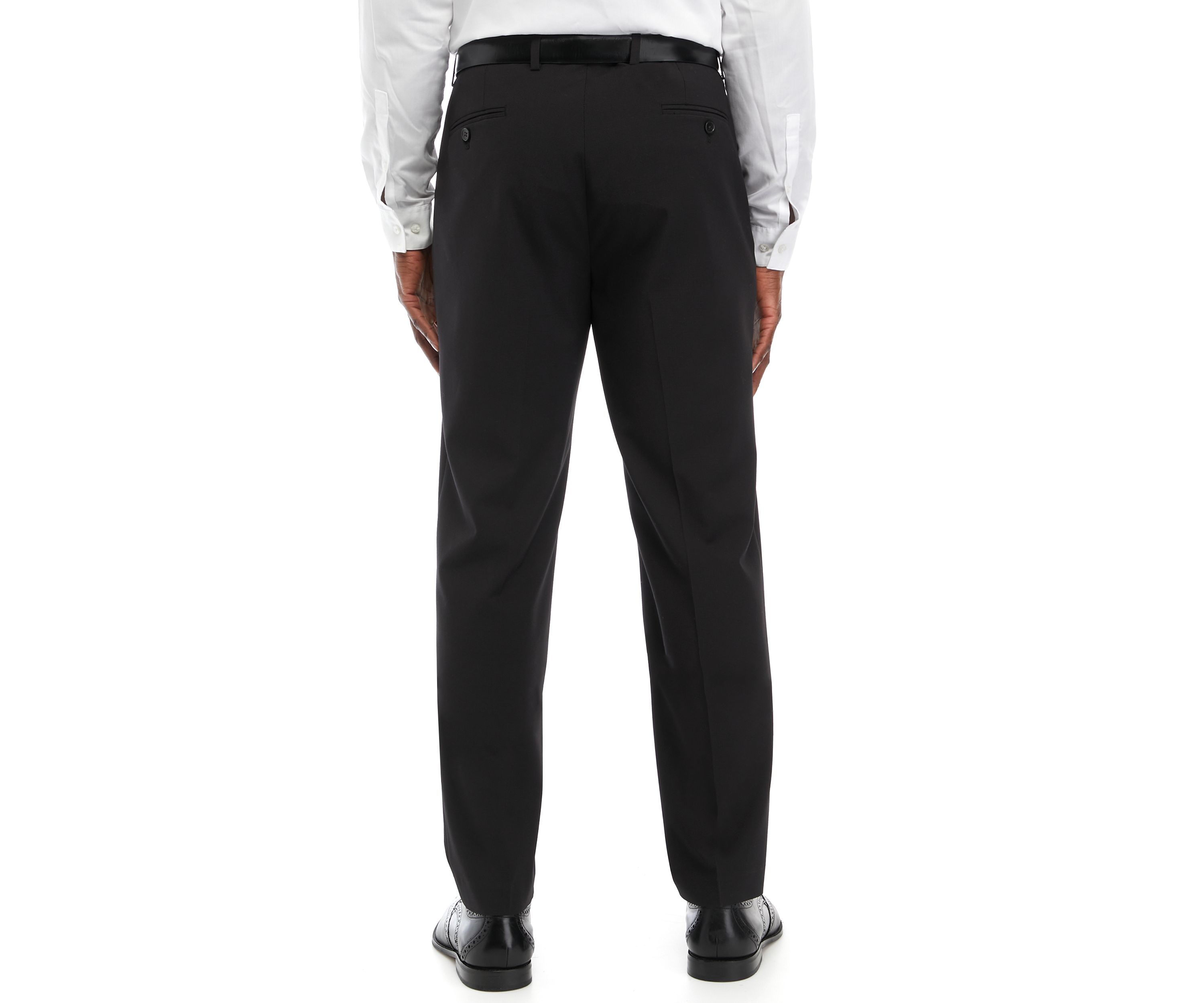 Textured Flat Front Pants