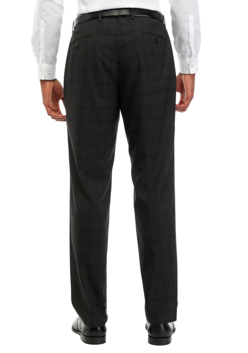 Solid Flat Front Pants