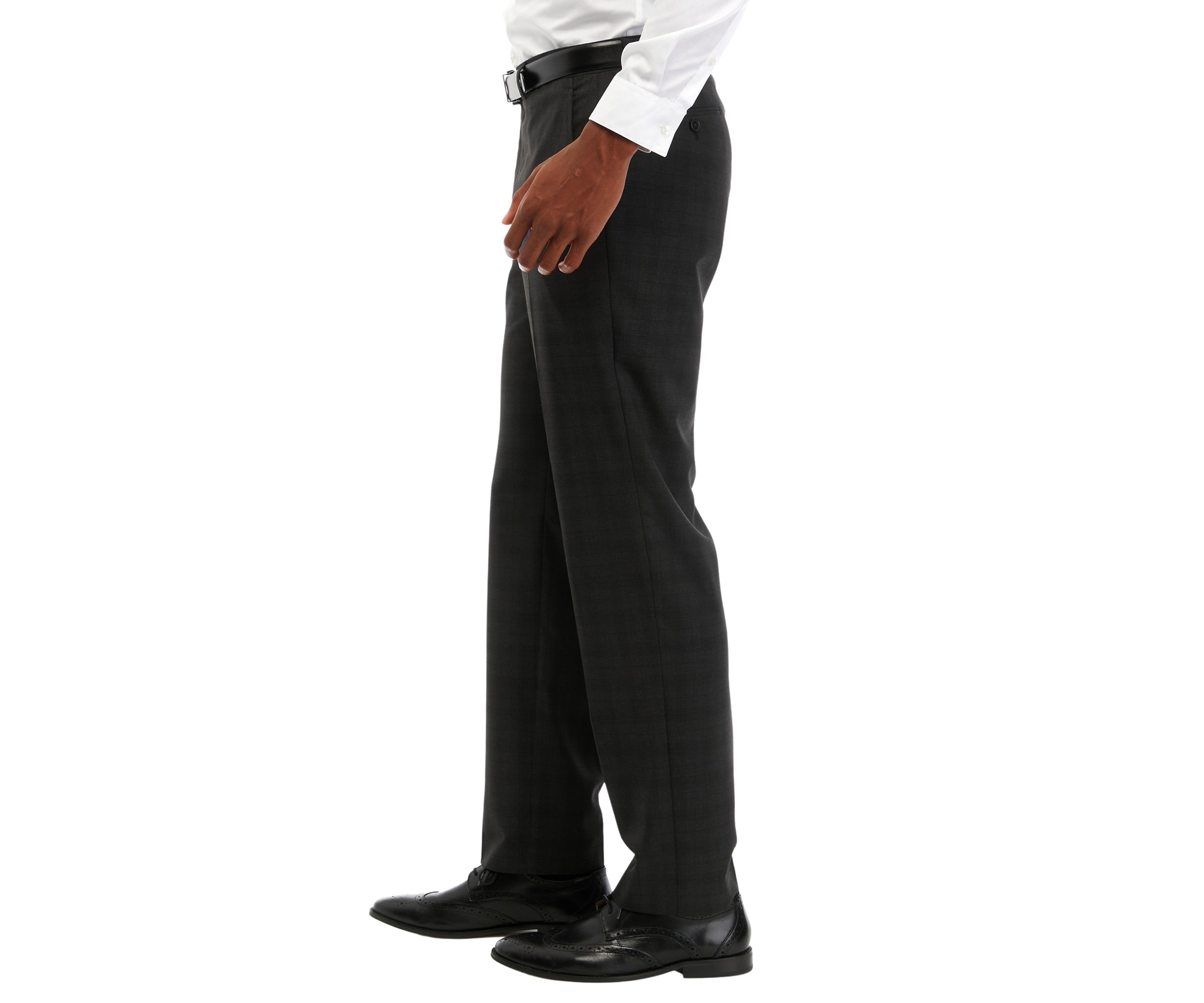 Solid Flat Front Pants