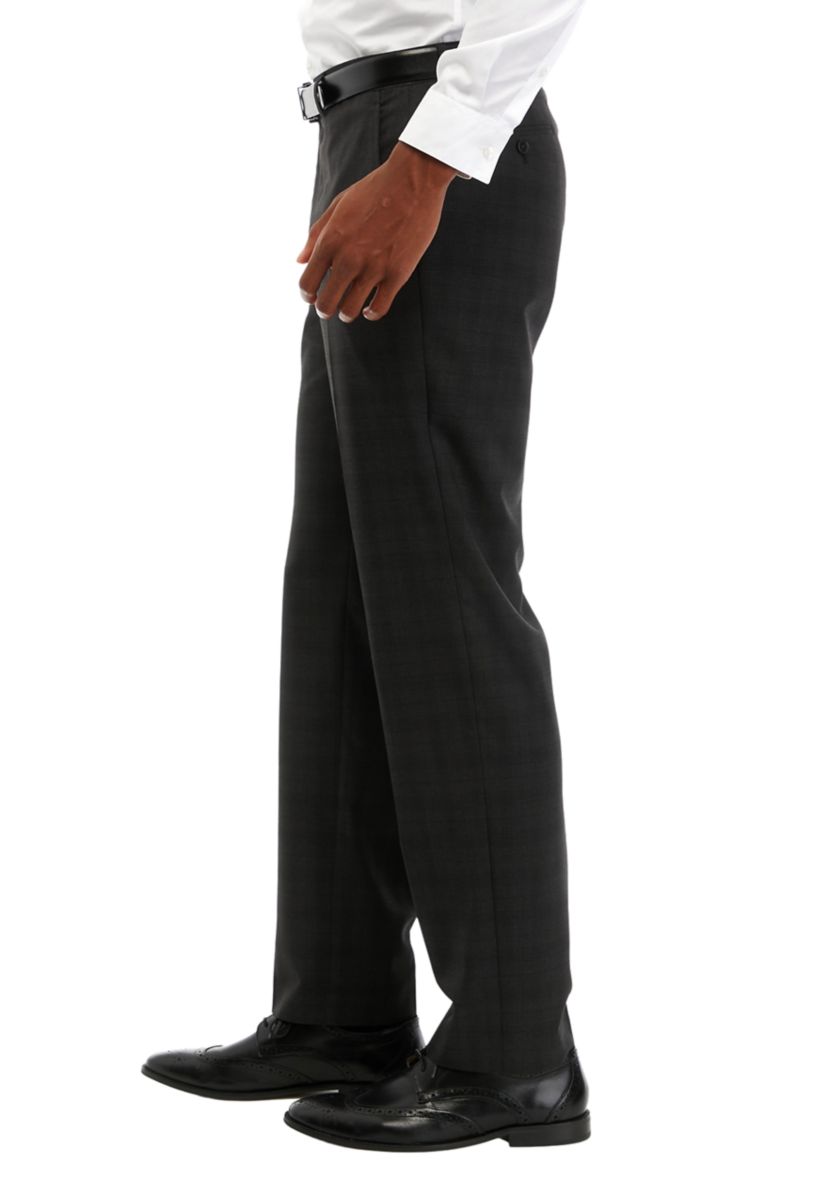 Solid Flat Front Pants