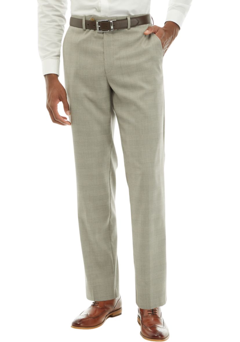 Tan Plaid Dress Pants