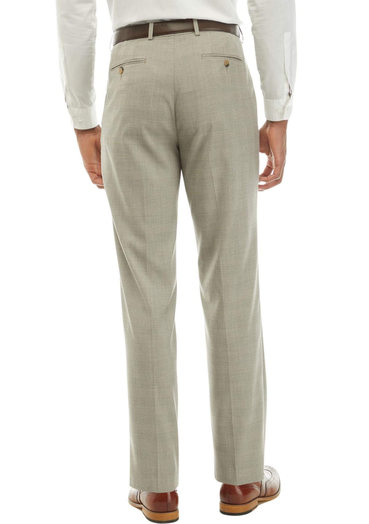 Tan Plaid Dress Pants