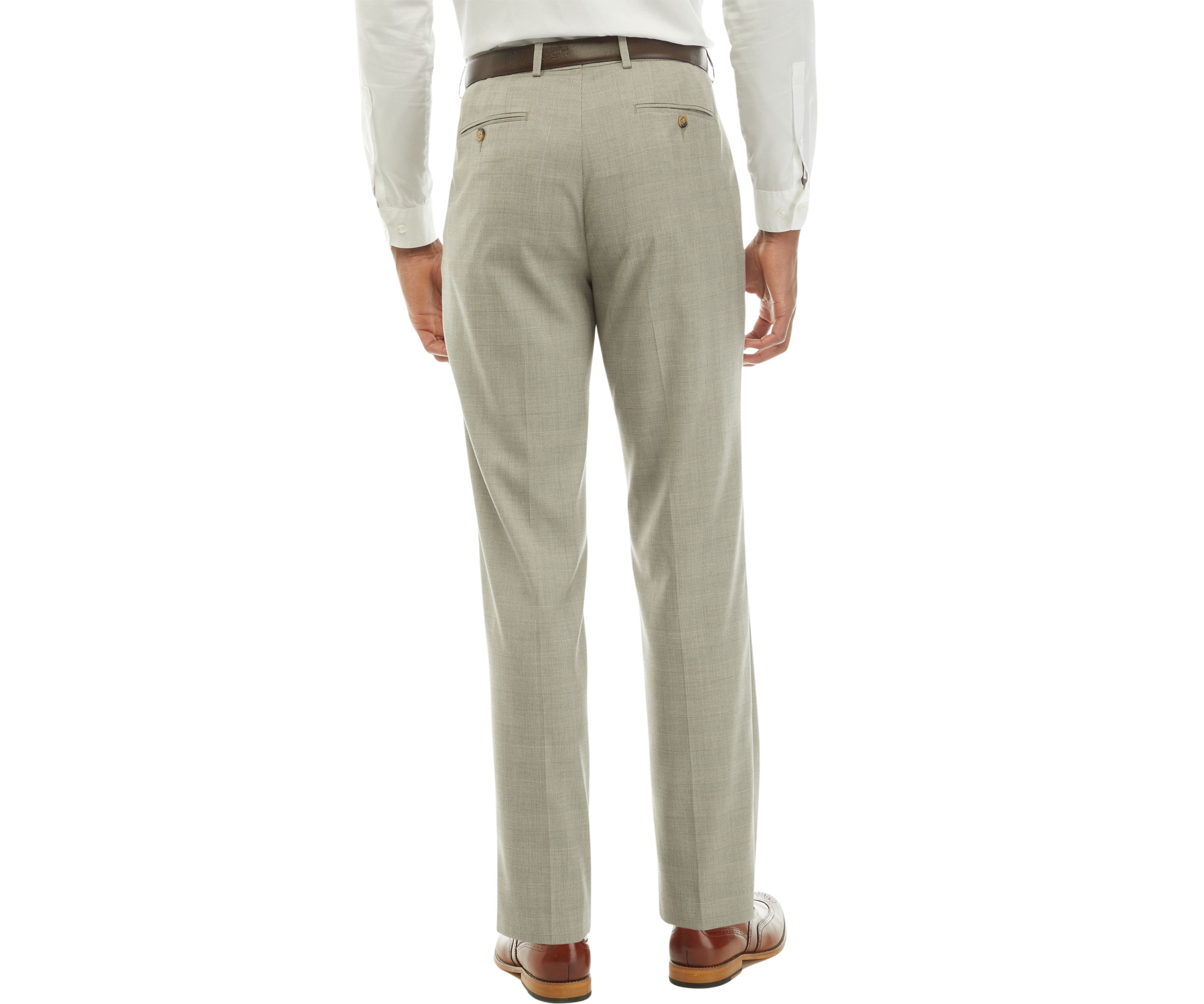 Tan Plaid Dress Pants