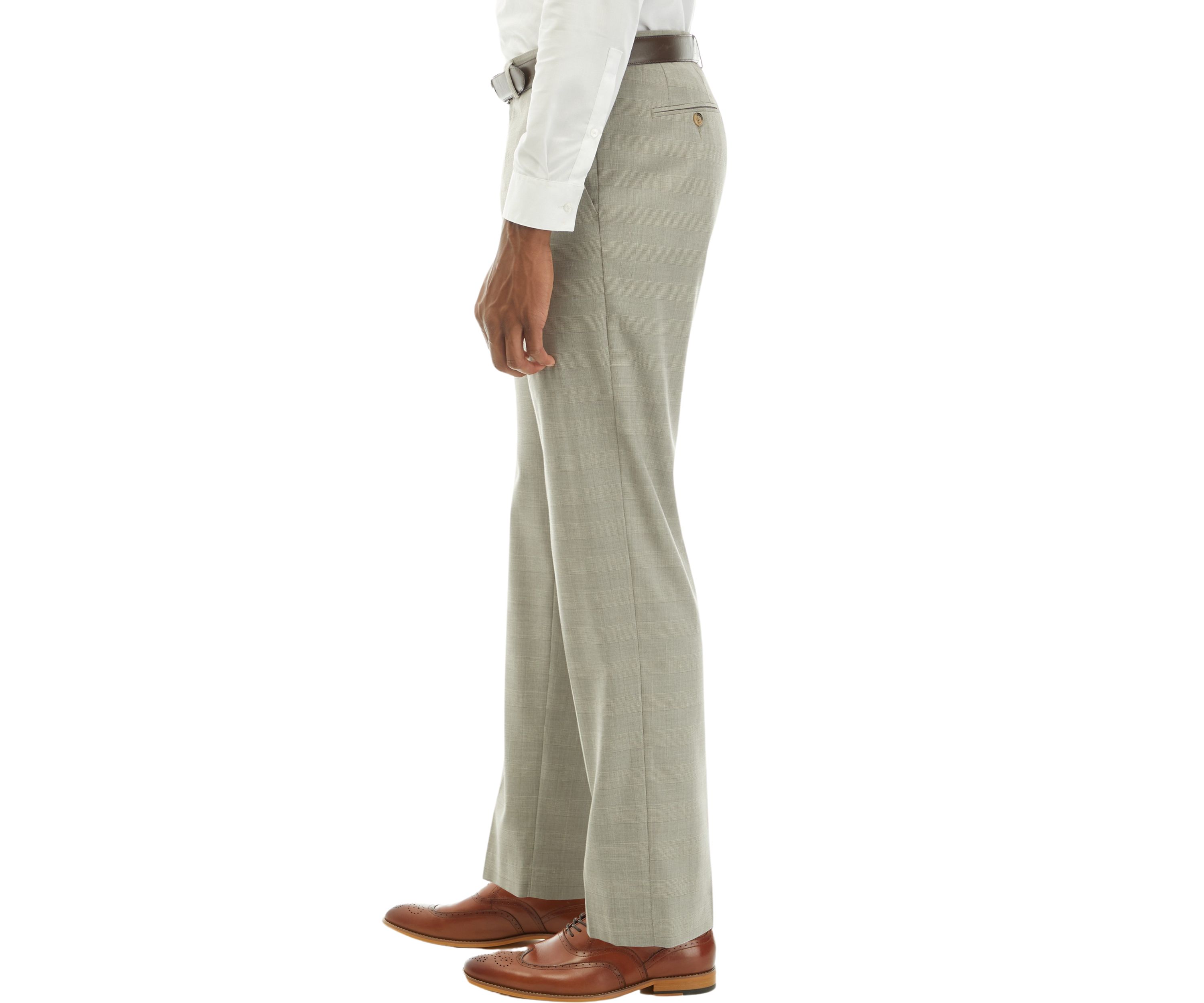Tan Plaid Dress Pants