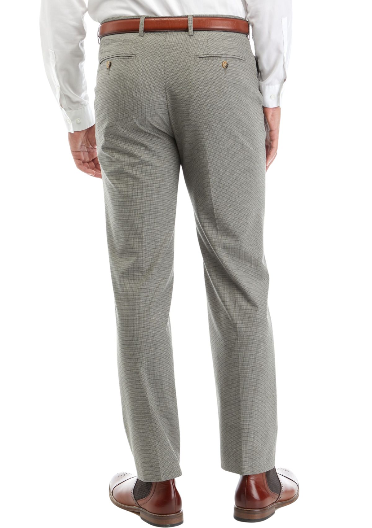 Gray Checkered Slim Pants 