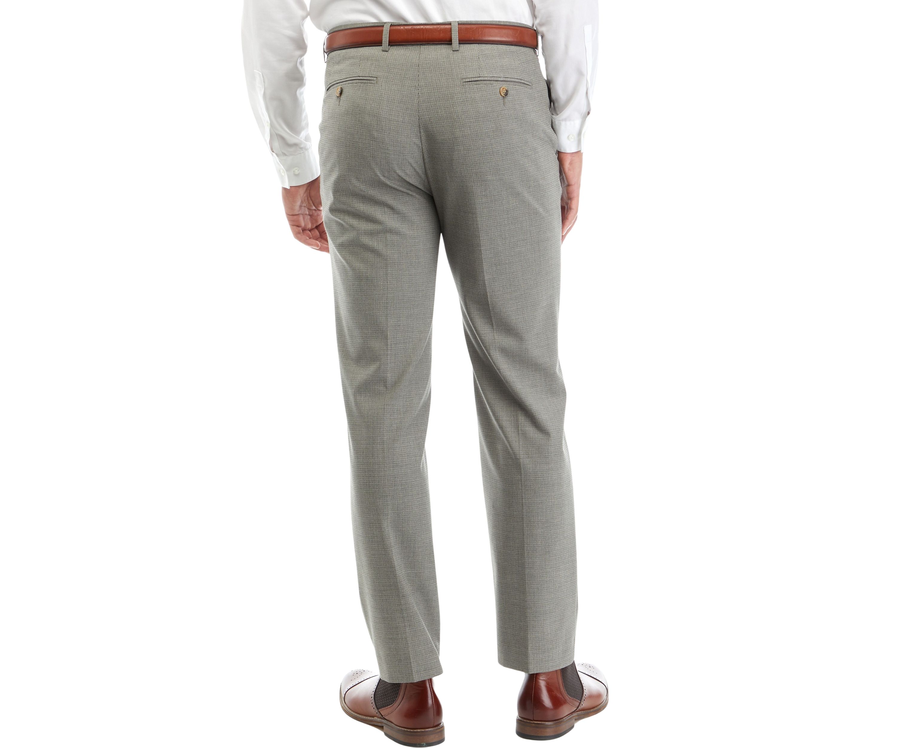 Gray Checkered Slim Pants 