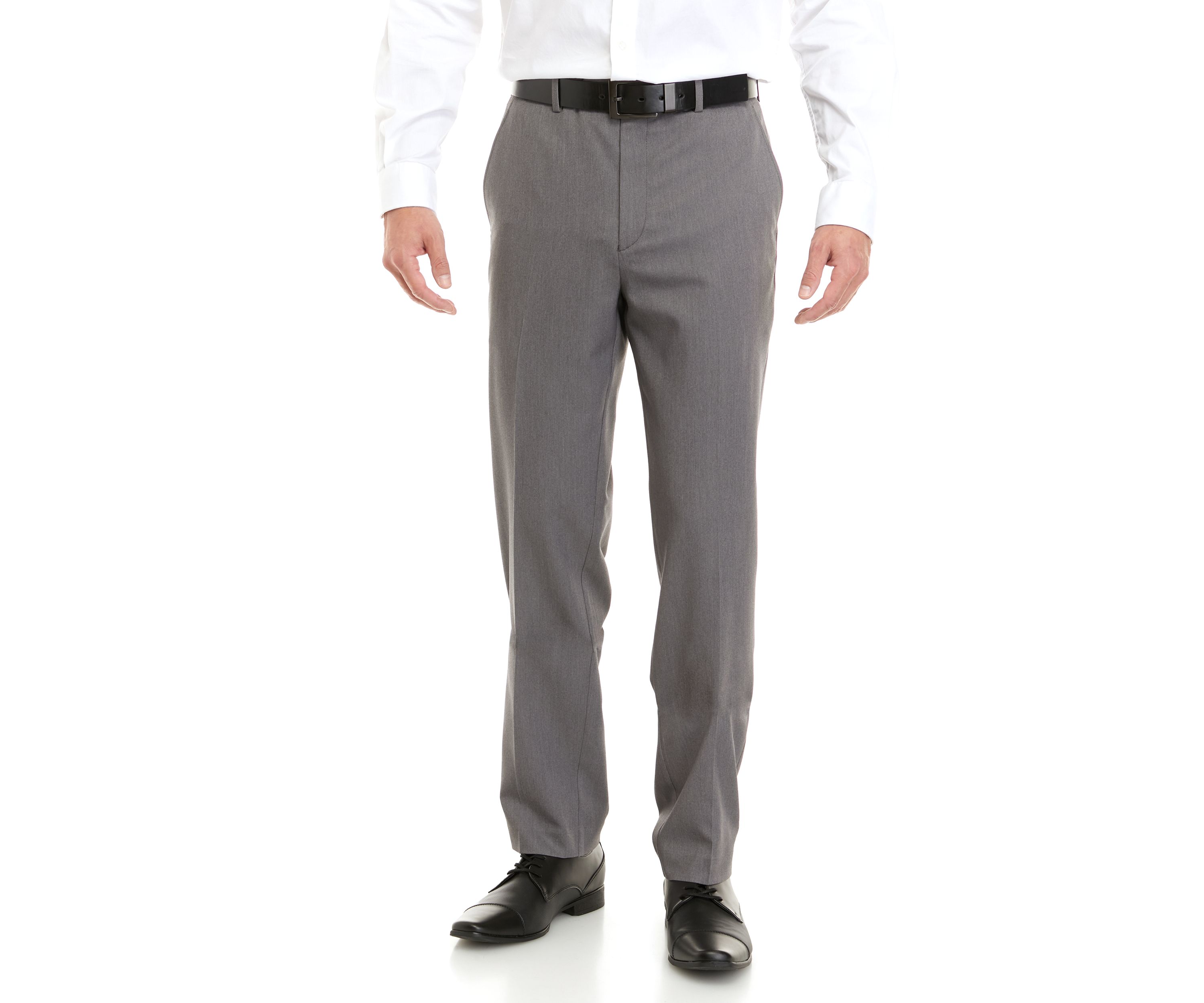Flat Front Gray Dress Pants