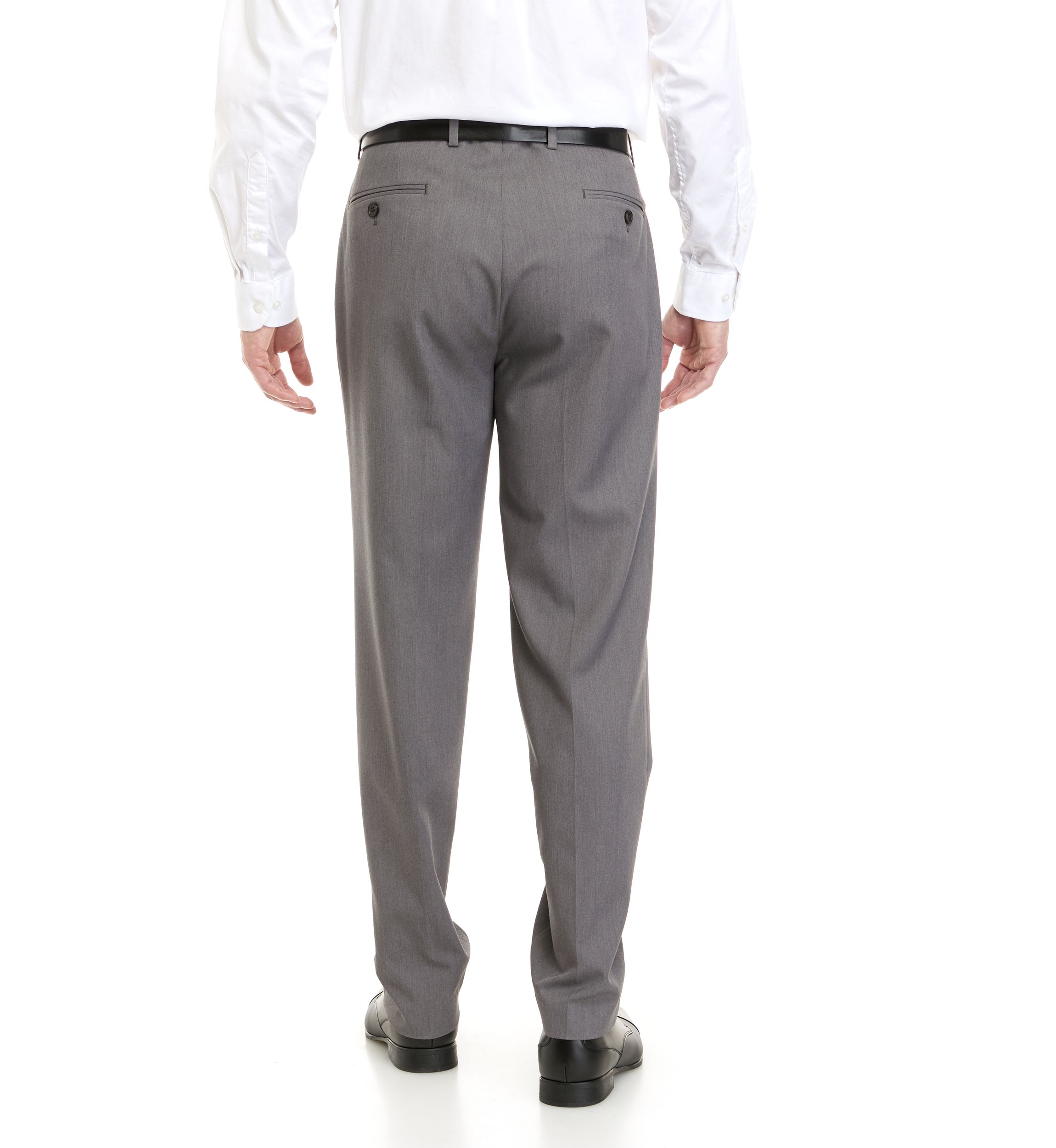 Flat Front Gray Dress Pants