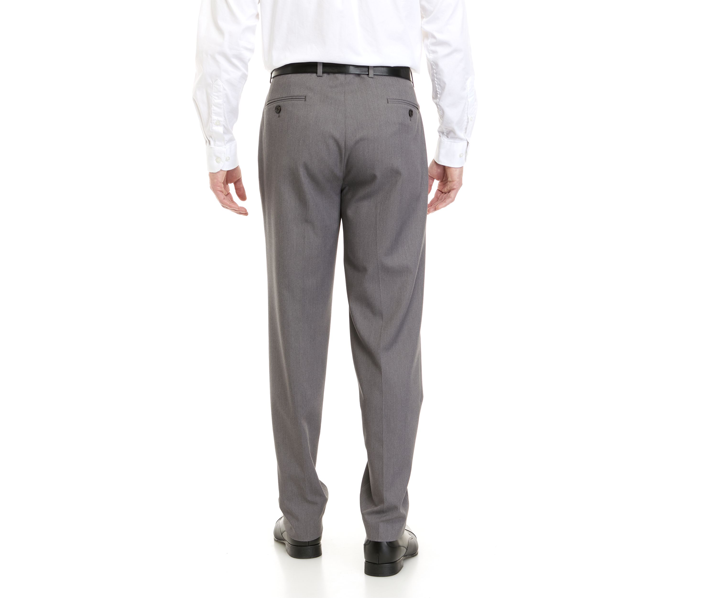 Flat Front Gray Dress Pants