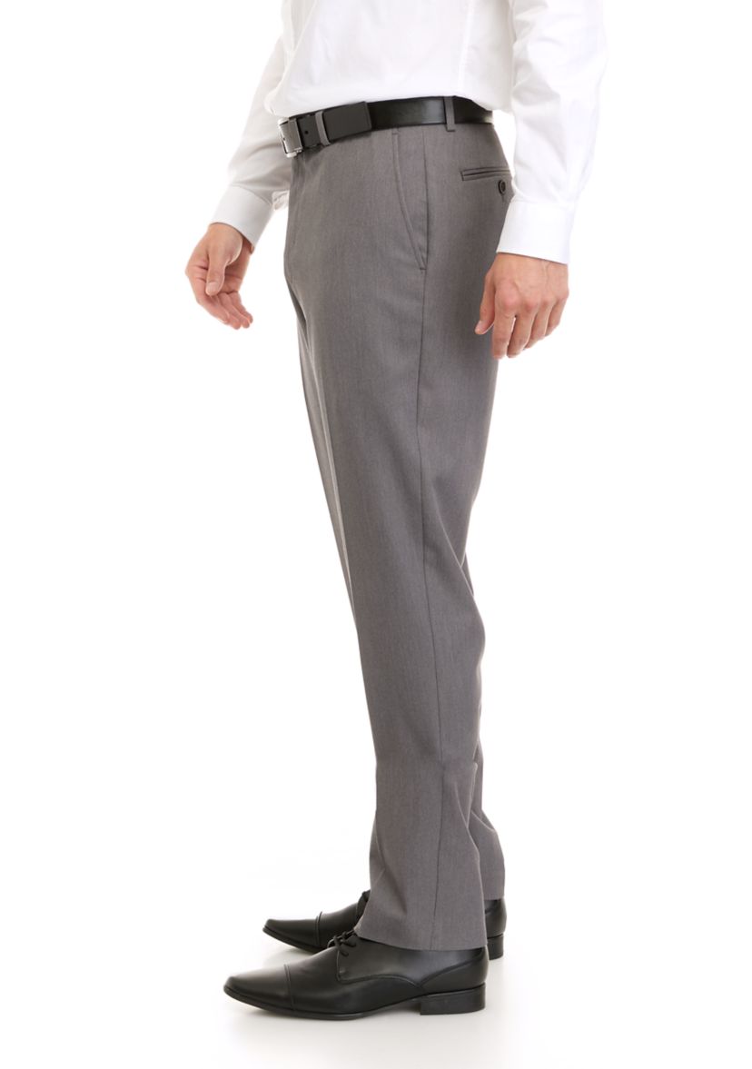 Flat Front Gray Dress Pants