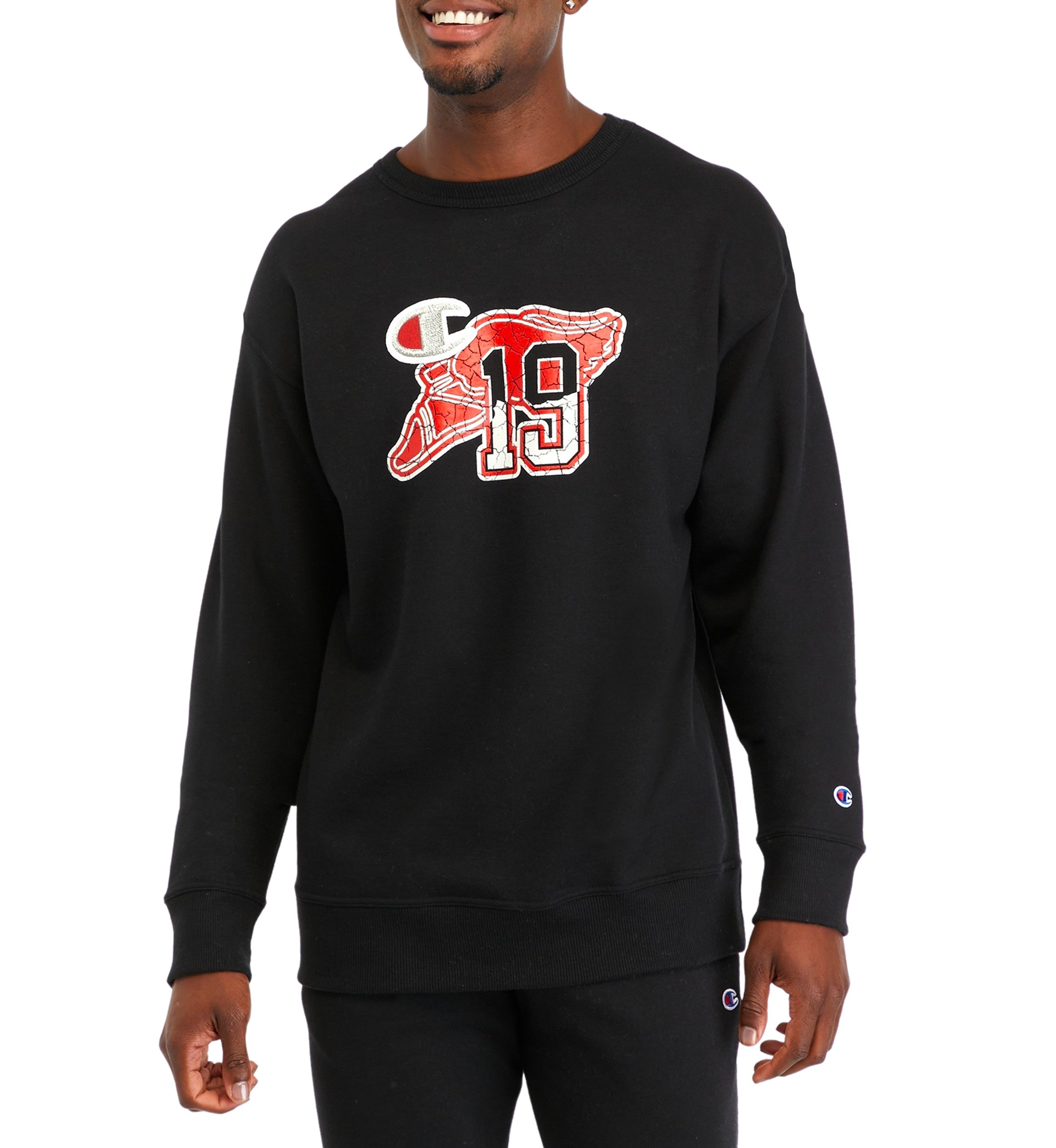 Graphic Varsity Crew Neck Pullover