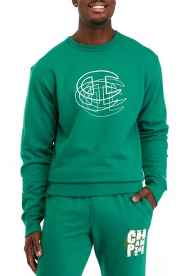 Champion Men's Powerblend® Dizzy C Logo Sweatshirt, Green, Small