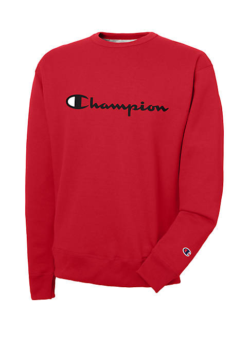 Champion® Graphic Powerblend Fleece Crew Neck Sweater
