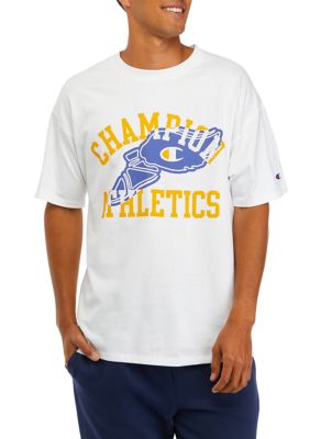 Champion Men's Varsity Graphic T-Shirt, White, X-Large