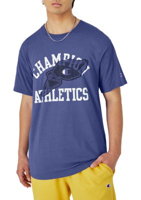 Champion Men's Varsity Graphic T-Shirt, Blue, Large