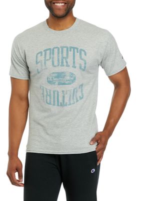 Champion Men's Sports Culture Graphic T-Shirt, Gray, Large