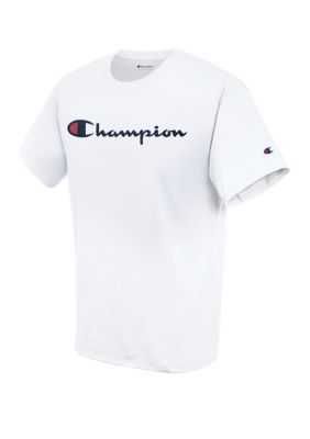 Champion Men's Classic Jersey Graphic Tee, White, Large