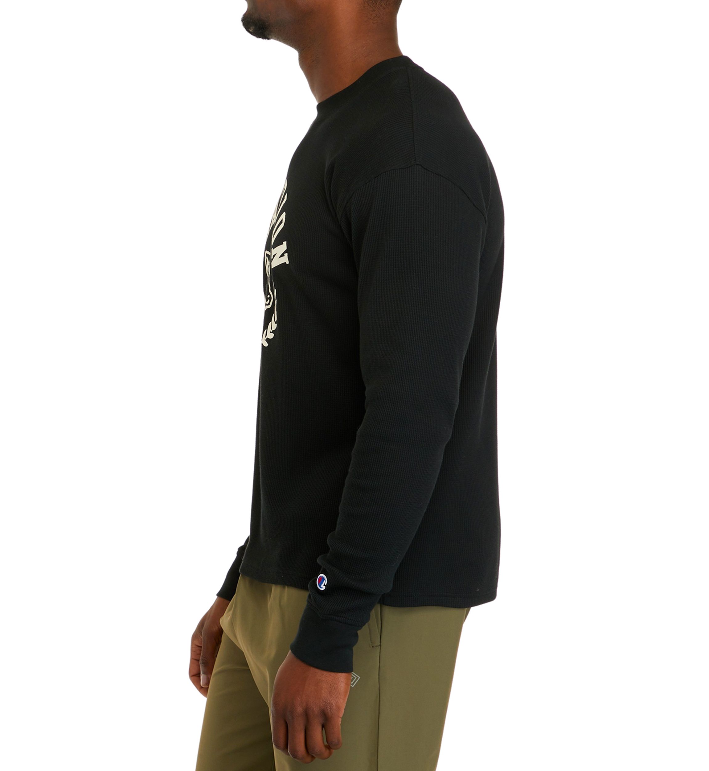 Waffle Print Long Sleeve T-Shirt