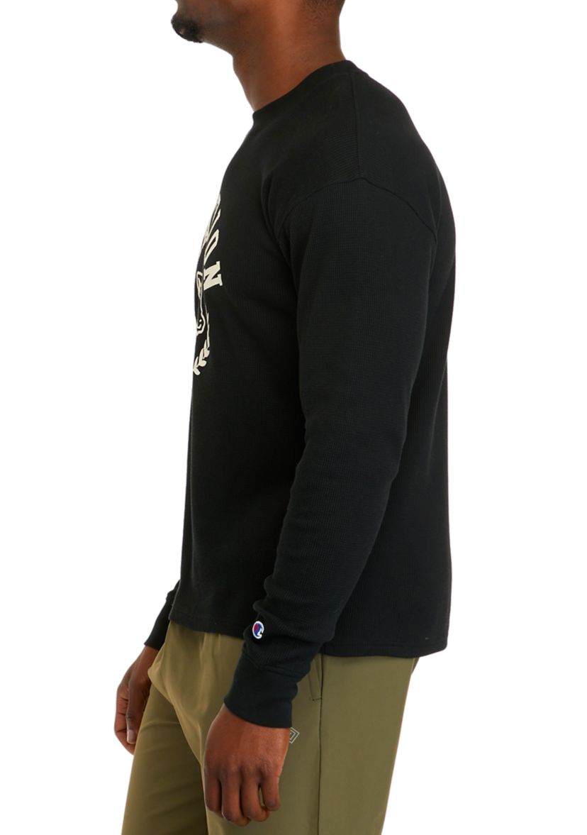 Waffle Print Long Sleeve T-Shirt