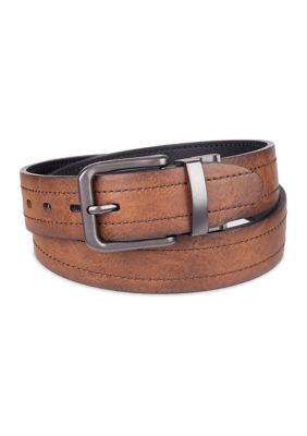 Levi&s Tumbled-Leather Reversible Belt - Men, Size: Medium, Brown