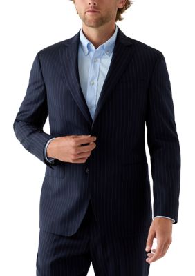 Charles Tyrwhitt Men's Navy Stripe Suit Separate Jacket, Navy Blue, 50 Regular