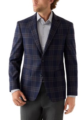 Charles Tyrwhitt Men's Large Plaid Sport Coat, 44 Short