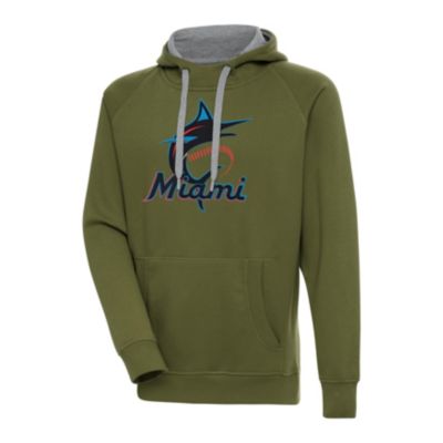 Antigua Men's MLB Miami Marlins Victory Pullover Hoodie