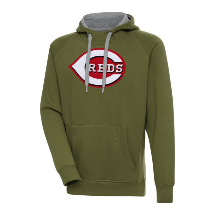Antigua MLB Cincinnati Reds Mens Victory Pullover Hood
