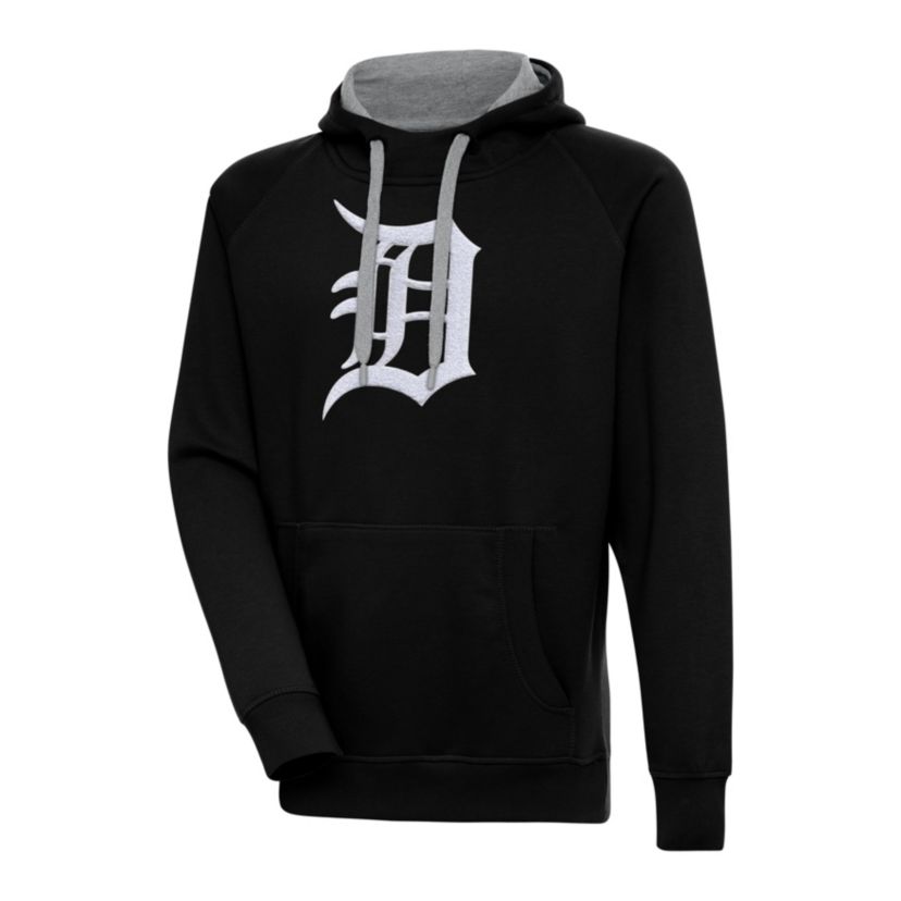 Antigua MLB Detroit Tigers (Chenille) Mens Victory Pullover Hood