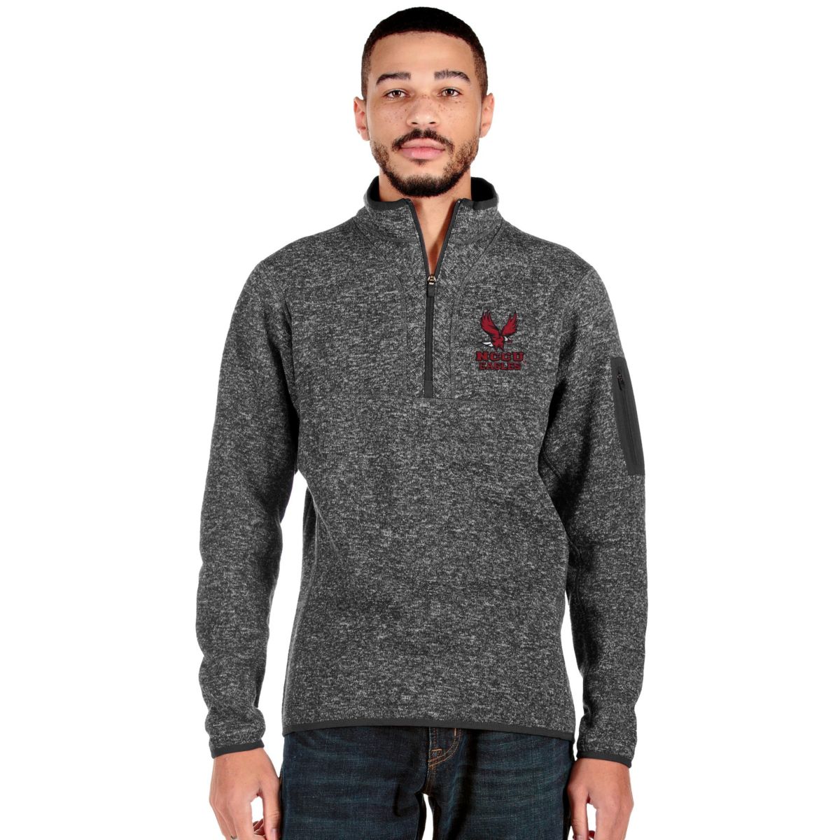 NC Central Eagles NCAA North Carolina Central Eagles Fortune Quarter-Zip Pullover Jacket