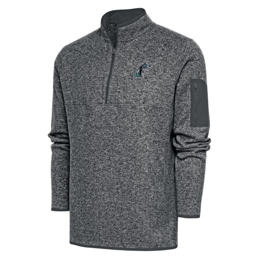 MLB Miami Marlins Mens Fortune 1/4 Zip Pullover