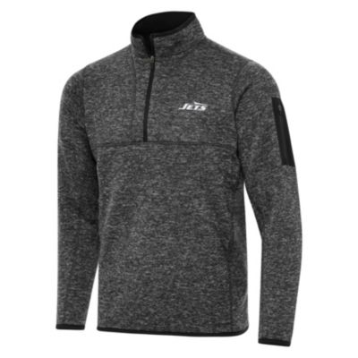 Antigua NFL New York Jets Men's Fortune 1/4 Zip Pullover, Black, 2XL
