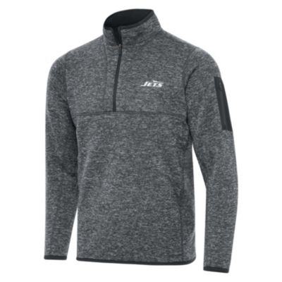 Antigua NFL New York Jets Men's Fortune 1/4 Zip Pullover, Grey, 3XL