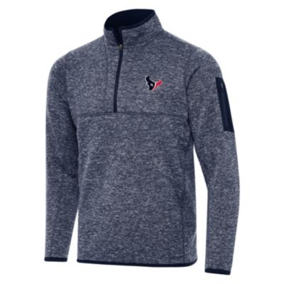 Antigua NFL Houston Texans Men's Fortune 1/4 Zip Pullover, Navy Blue, 3XL