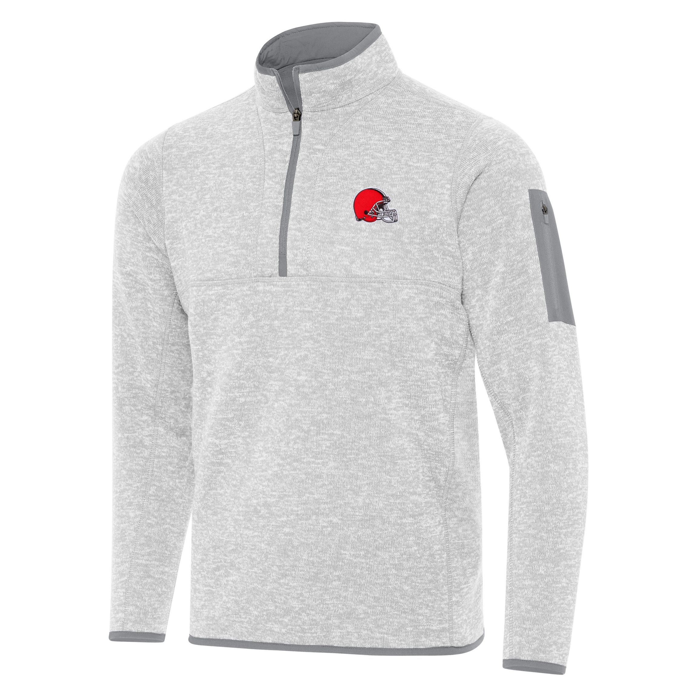 Antigua NFL Cleveland Browns Mens Fortune 1/4 Zip Pullover