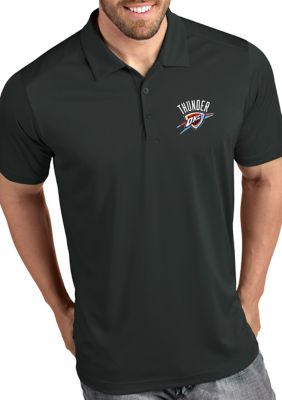 Antigua Men's NBA Oklahoma City Thunder Tribute Polo, Grey, 2XL