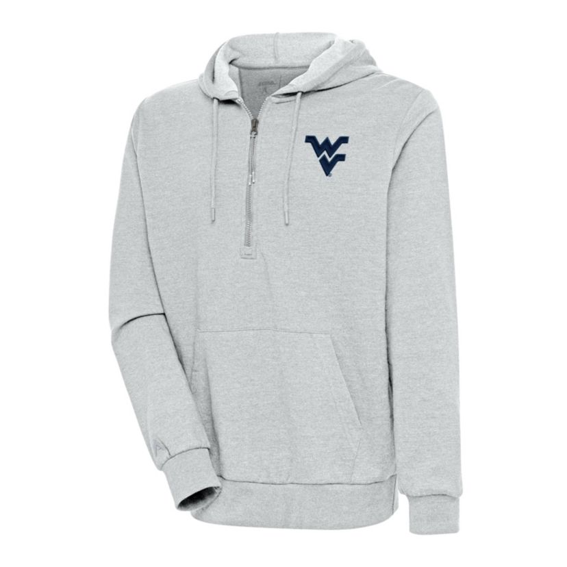 NCAA West Virginia Mountaineers Mens Action Quarter Zip Hood