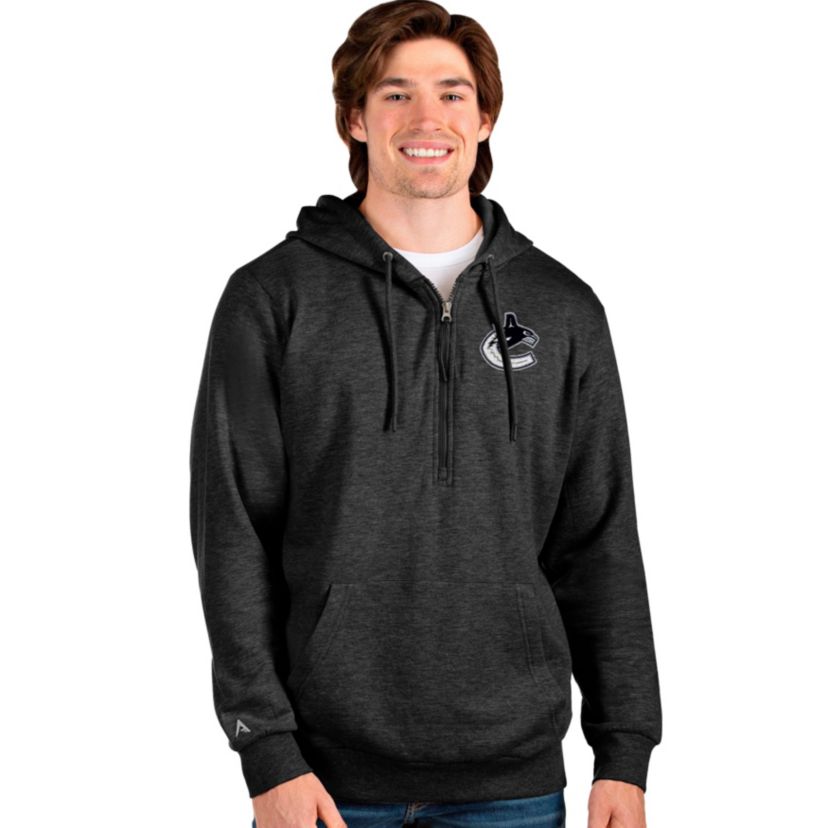 NHL Vancouver Canucks Mens Action Quarter Zip Hood