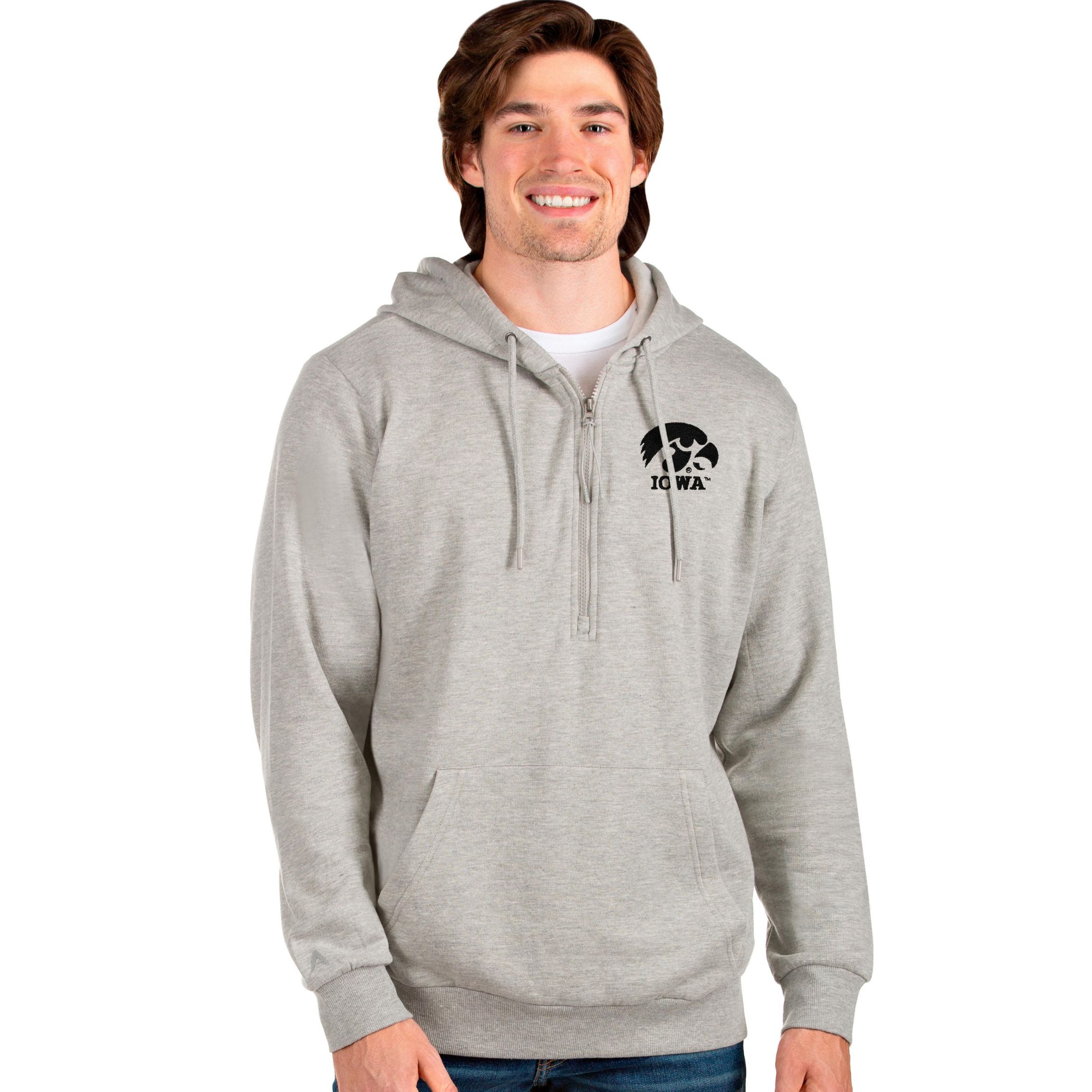 NCAA Iowa Hawkeyes Mens Action Quarter Zip Hood