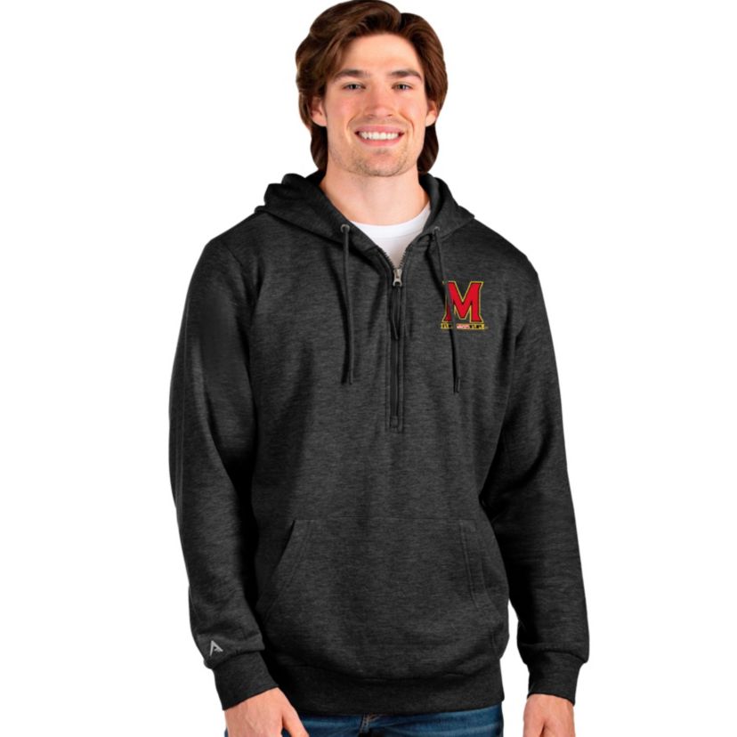 NCAA Maryland Terrapins Mens Action Quarter Zip Hood