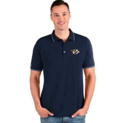 Antigua NHL Nashville Predators Men's Affluent Polo, Navy Blue, Medium