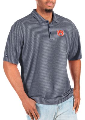 Men's Antigua Heathered Navy/Red Atlanta Braves Esteem Polo 