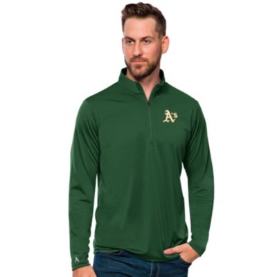 Antigua Men's Oakland Athletics MLB Athletics Tribute Quarter-Zip Pullover Top