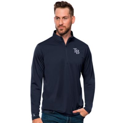 Antigua Men's MLB Tampa Bay Rays Tribute Quarter-Zip Pullover Top