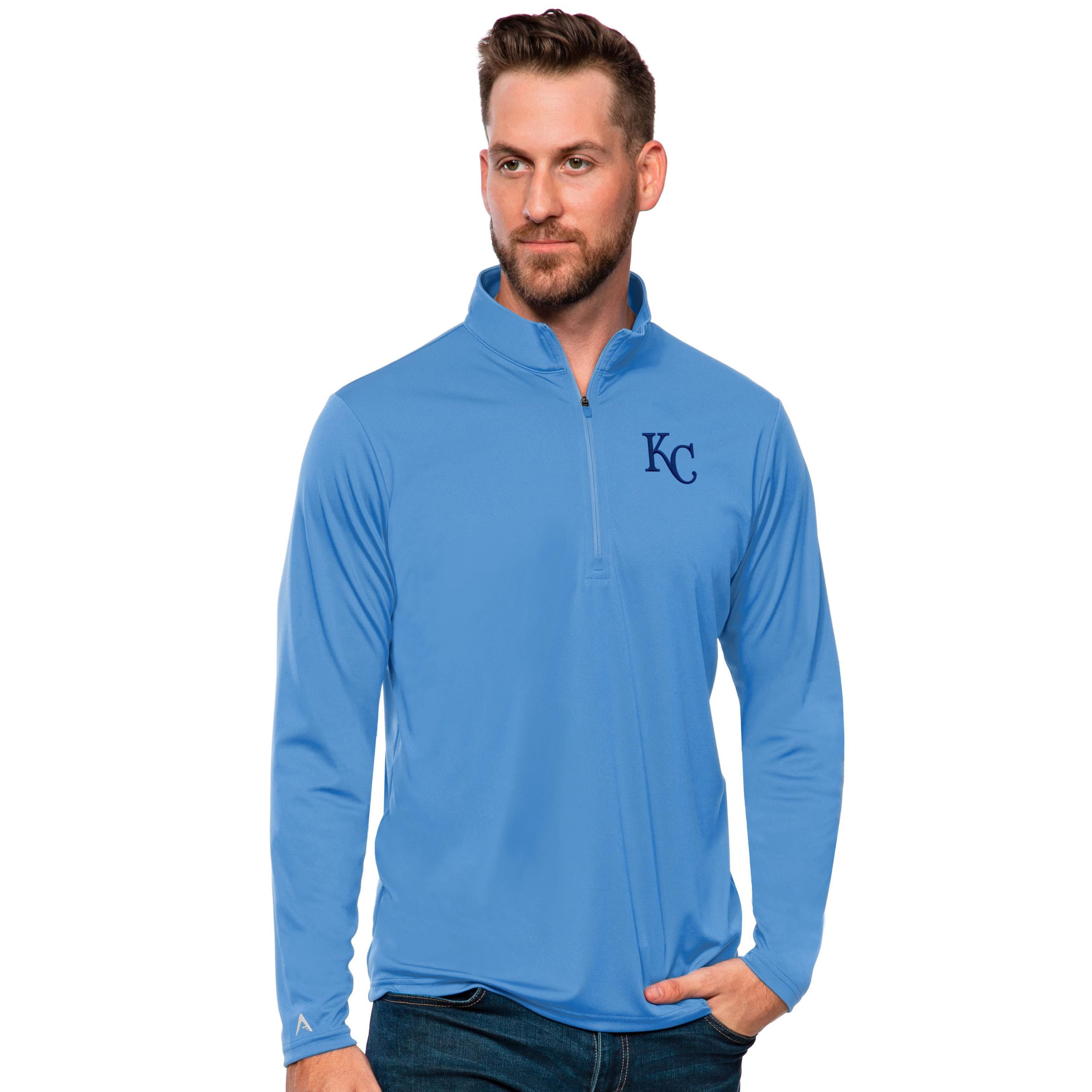 MLB Kansas City Royals Tribute Quarter-Zip Pullover Top