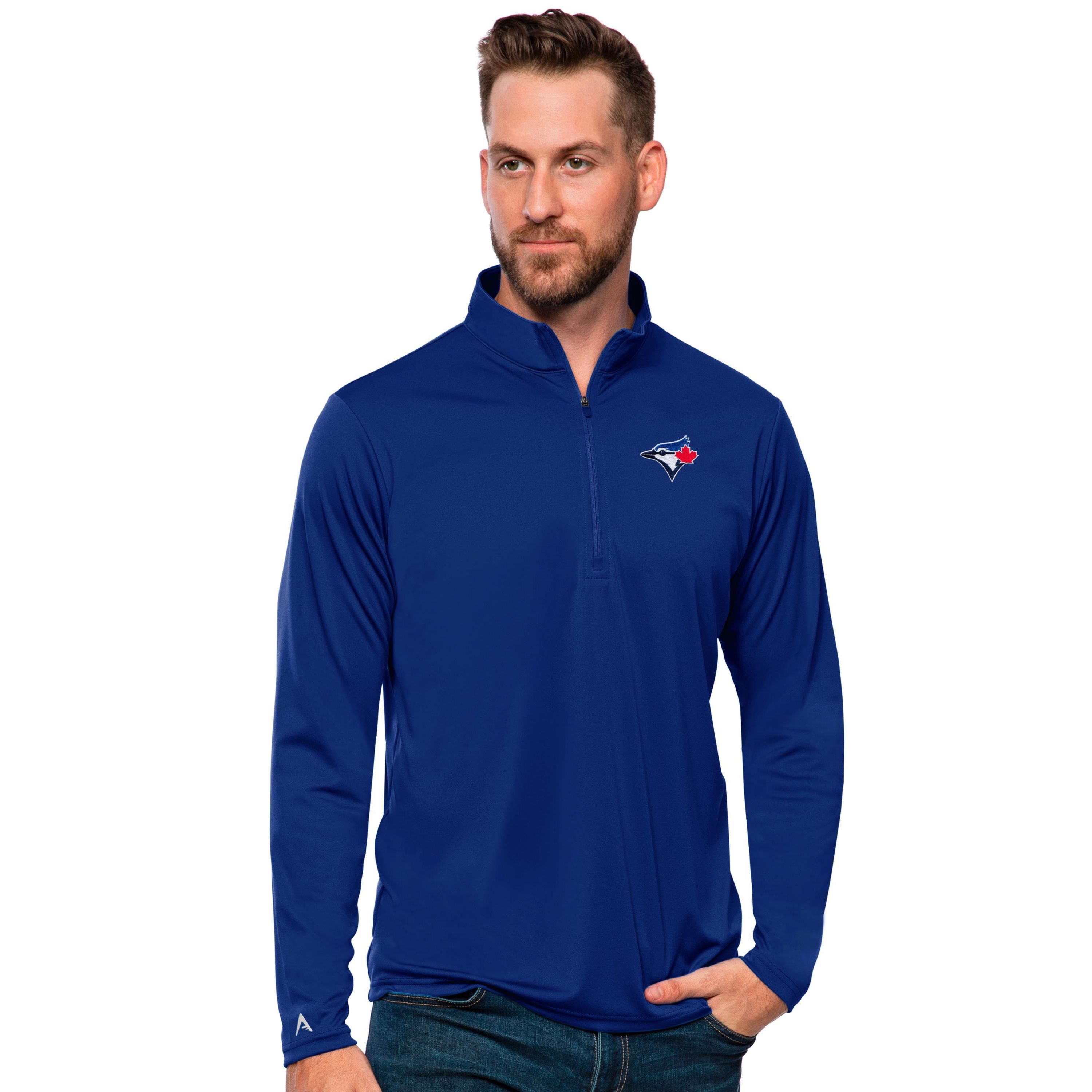 Toronto Blue Jays MLB Toronto Jays Tribute Quarter-Zip Pullover Top