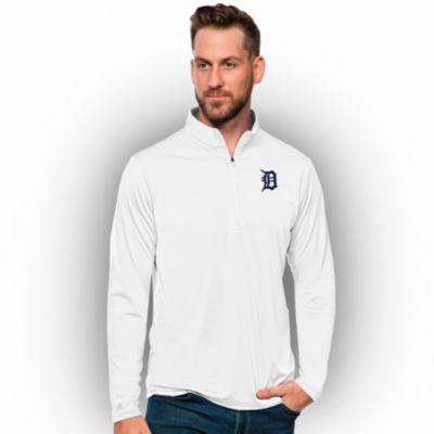 Antigua Men's MLB Detroit Tigers Tribute Quarter-Zip Pullover Top