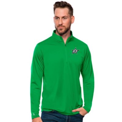 Antigua Men's NHL Dallas Stars Tribute Quarter-Zip Pullover Top, Green, 3XL